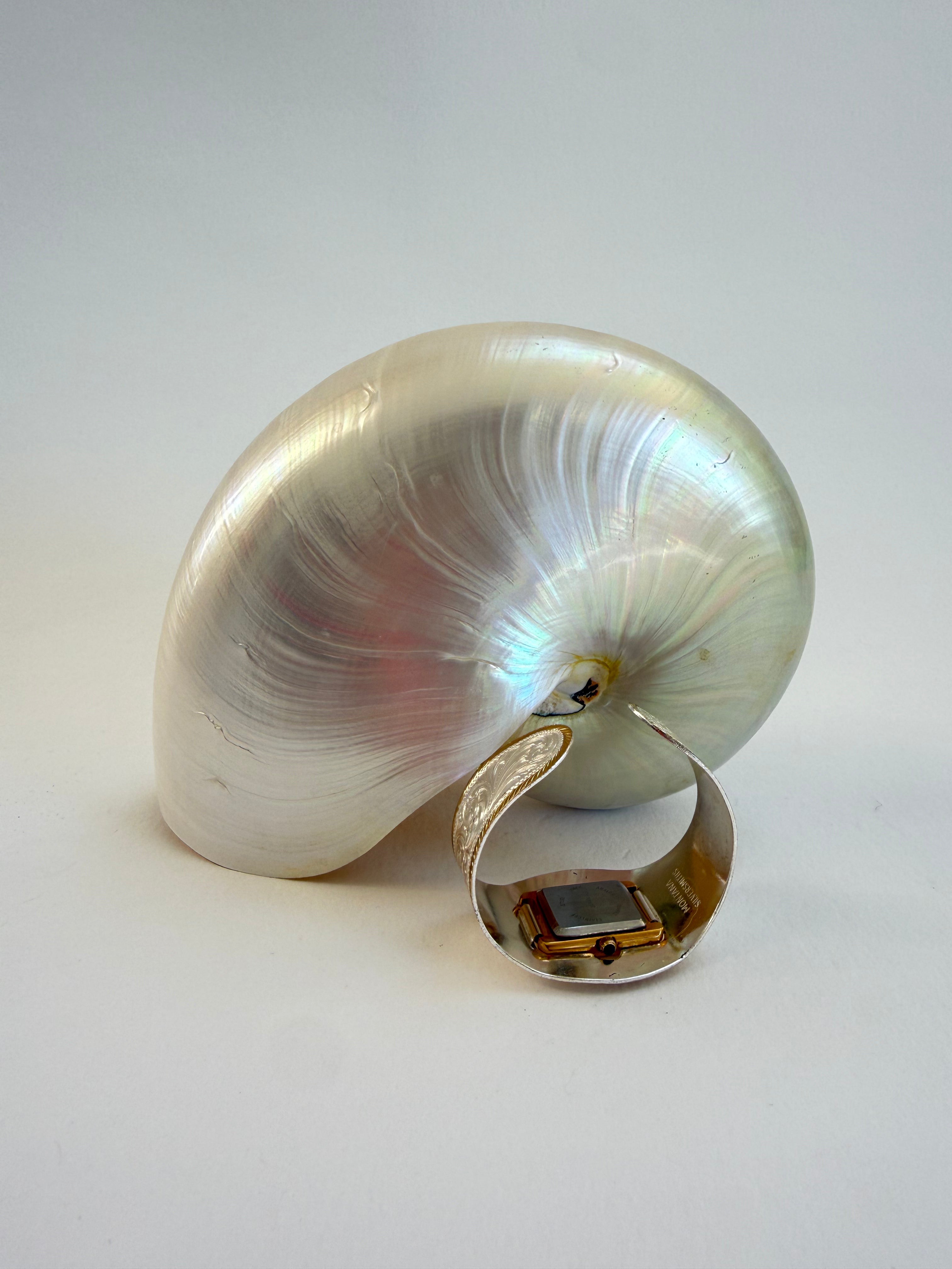 TWO TONED MONTANA WESTERN VINTAGE CUFF WATCH