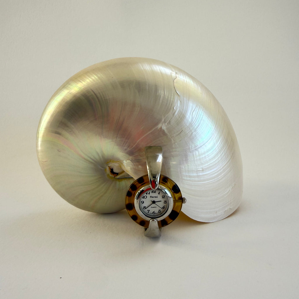 TORTOISE CUFF WATCH