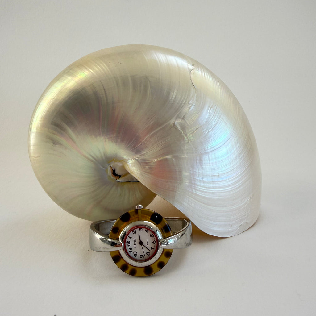 TORTOISE CUFF WATCH