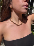 VINTAGE GOLD AND CRYSTAL 70'S CHOKER NECKLACE