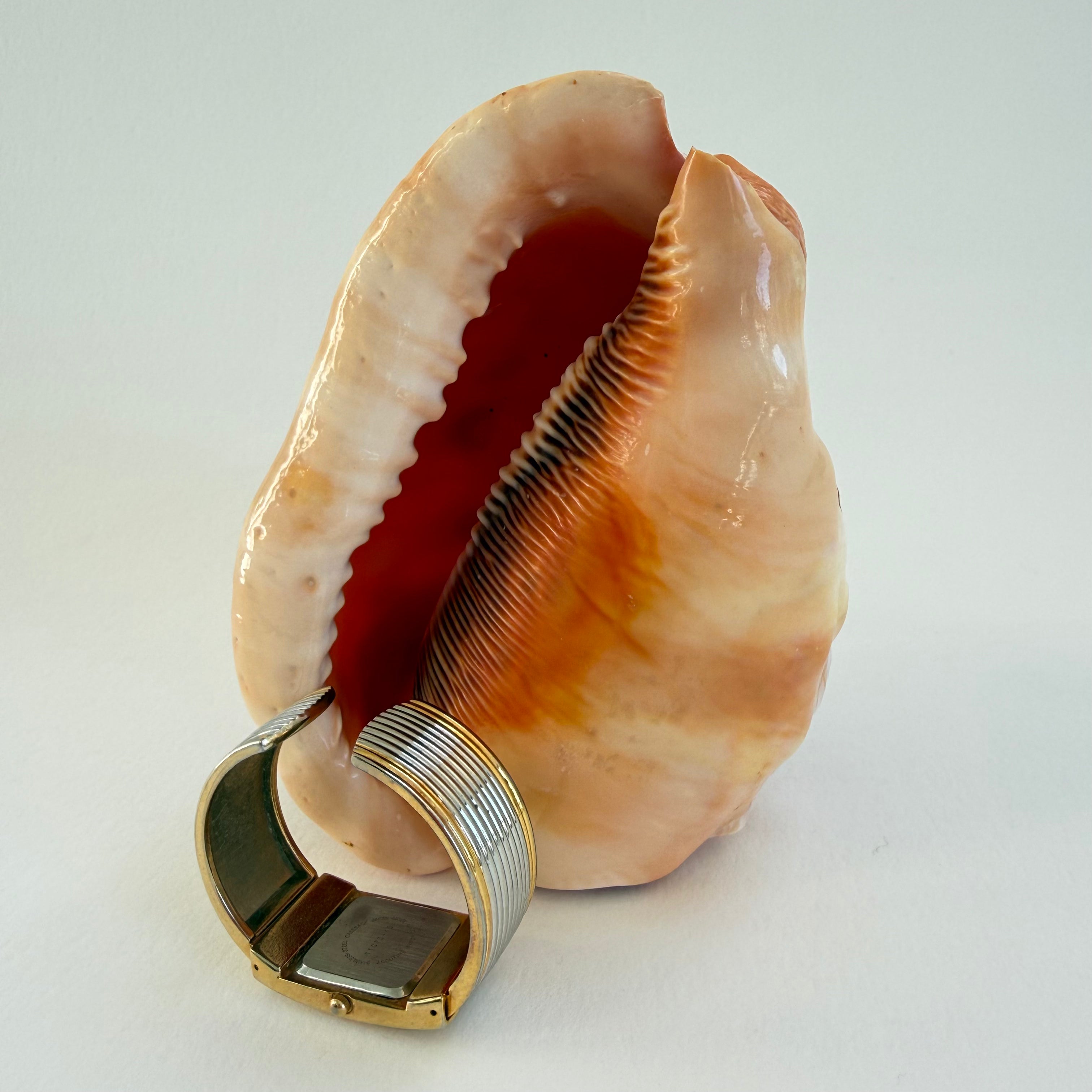 TWO TONE VIVIANI CUFF WRIST WATCH