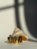 GOLD ANGULAR CUT BANGLE WATCH